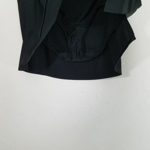 Swim By Cacique Skirt Bikini Bottom Black Stretch Size 16 - Picture 2 of 5